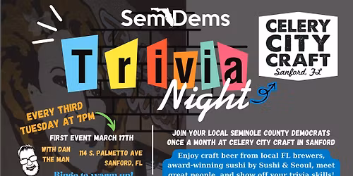 SemDems Trivia Night at Celery City Craft