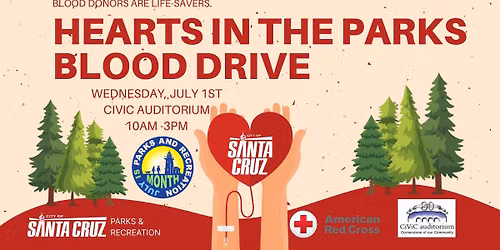 Hearts in the Parks Blood Drive- July