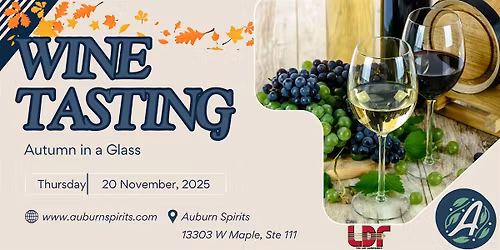 Autumn in a Glass, Educational Wine Tasting