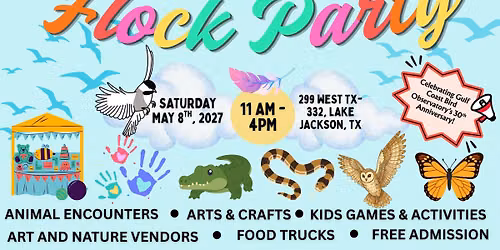 Flock Party - Celebrating 30 years of GCBO — 299 Highway 332 W, Lake Jackson, TX, United States, Texas 77566