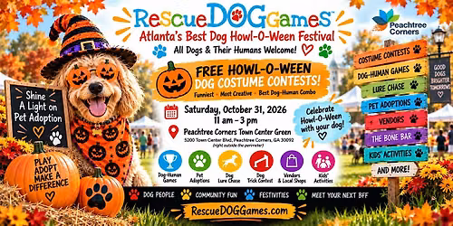 Atlanta's Best Dog Howl-O-Ween FREE Festival: Rescue Dog Games '26
