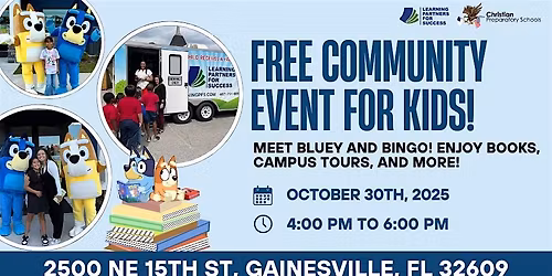 Free Community Event for Kids! Meet Bluey and Bingo LIVE!