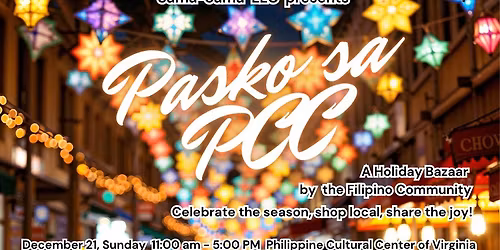 Pasko sa PCC: A Holiday Bazaar by the Filipino Community