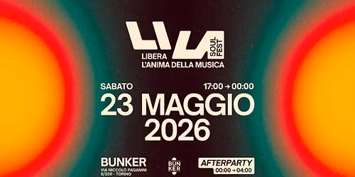 LILA SOUL FEST | 23 MAGGIO 2026 | BUNKER