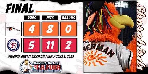 Delmarva Shorebirds vs. Fredericksburg Nationals