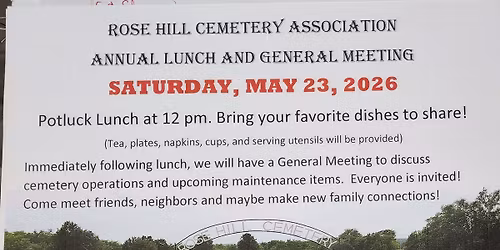 Rose Hill Cemetery Annual Lunch