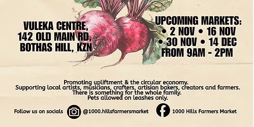 1000 Hills Farmers Market 2nd November