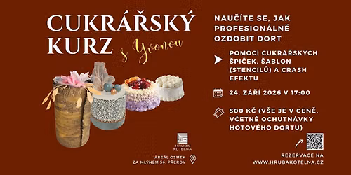 Cukr\u00e1\u0159sk\u00fd kurz s Yvonou: zdoben\u00ed dortu