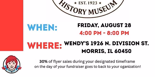 Wendy's Fund Raiser to Support Museum 