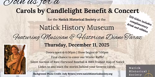 Carols by Candlelight Benefit & Concert for the Natick Historical Society