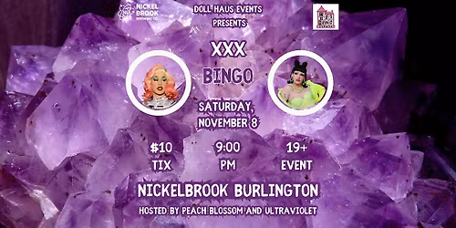Drag Bingo at Nickelbook Brewery Burlington! Starring Peach and Violet!