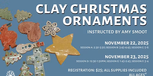 Clay Christmas Ornaments at Kentuck