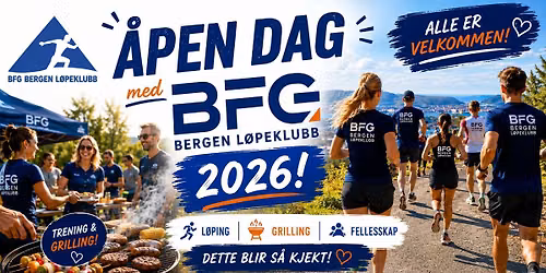 \u00c5pen dag m\/ Bfg Bergen L\u00f8peklubb!