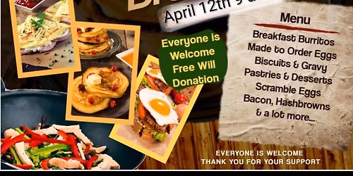 Sunday April 12, 2026 Sunday Breakfast