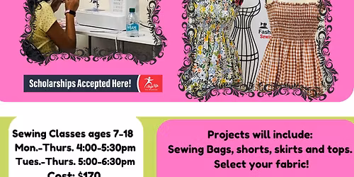 Sewing Classes Kids & Teens