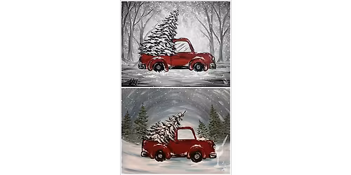 Red Truck Filled with Christmas Joy - Paint and Sip in Denver | Classpop!\u2122