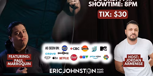 The Eric Johnston \u201cUnforgettaBULL\u201d Comedy Tour Live in Guelph