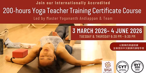200-hours Yoga Teacher Training Certificate Course 3rd March 2026 - 4th June 2026