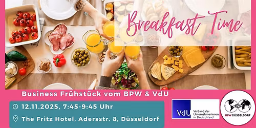 BPW D\u00fcsseldorf & VdU: Business Fr\u00fchst\u00fcck im November