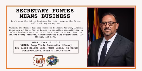 Mobile Business Services Outreach Event - CAMP VERDE