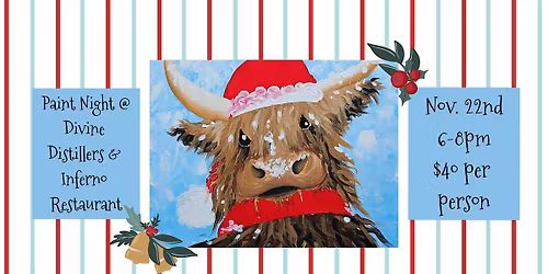 Highland Cow Paint Night at The Inferno Restaurant