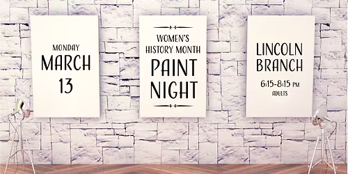 Women's History Month: Adult Paint Night