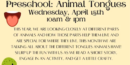 Preschool: Animal Tongues