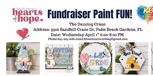 Hearts of Hope Fundraiser Paint Night Wednesday April 1st from 6-8 PM