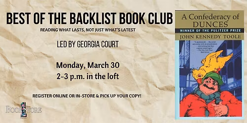 Best of the Backlist Book Club: "A Confederacy of Dunces"