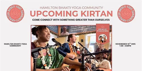 November 16th: Kirtan w\/ Mahapurna at So\u2019ham Studio