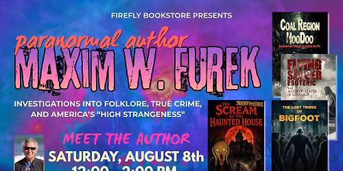 Paranormal Author Maxim W. Furek Appearance