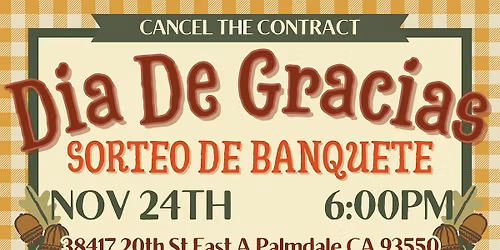 Sorteo de banquete de Acci\u00f3n de gracias