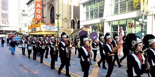Marching Falcons in Chicago's Columbus Day Parade