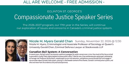 Compassionate Justice Speaker Series : Nicole M. Myers Gerald Chan