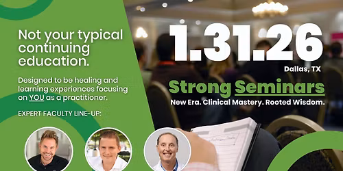 STRONG SEMINARS 2026 - Cardiometabolic Mastery - Holistic Practitioner Education and Wellness