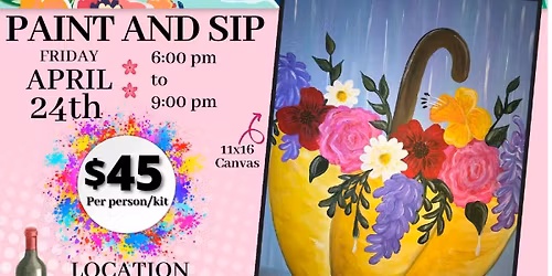 Rainy Day Bouquet Paint And Sip