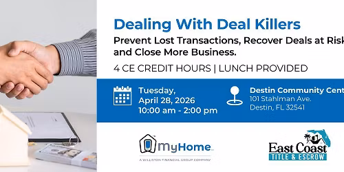 Dealing With Deal Killers - Presented by Josh Cadillac & Hosted by ECT