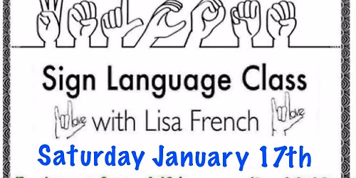 Sign language with Lisa French
