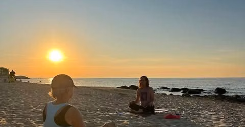 Sunset Yoga in the Indiana Dunes National Park