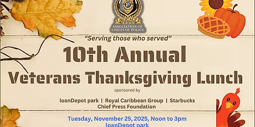 10th Annual VETERANS Thanksgivng Lunch