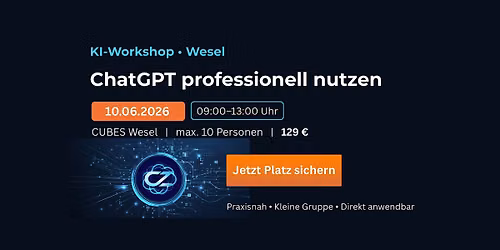 ChatGPT professionell nutzen - KI Workshop in Wesel