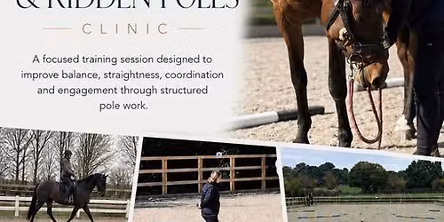 Eloise Mayhead OUTDOOR Ridden Pole Work Clinic in association with Equine Water Treadmill
