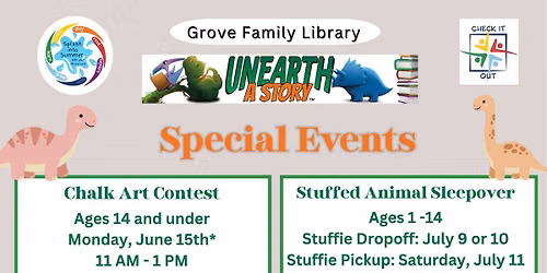 Unearth A Story Special Events - Stuffed Animal Sleepover - Ages 1 - 14
