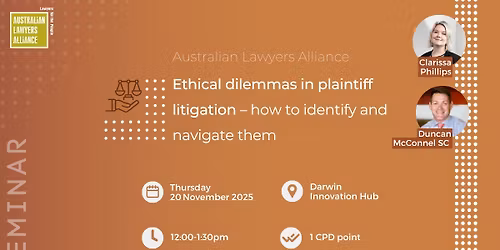 NT seminar: Ethical dilemmas in plaintiff litigation