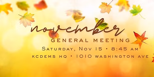 November General Meeting