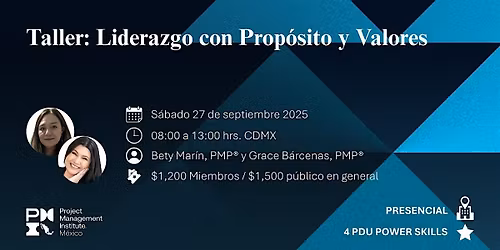 TALLER \u201cLIDERAZGO CON PROP\u00d3SITO Y VALORES"