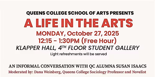 A Life in the Arts: An Informal Conversation with Susan Isaacs