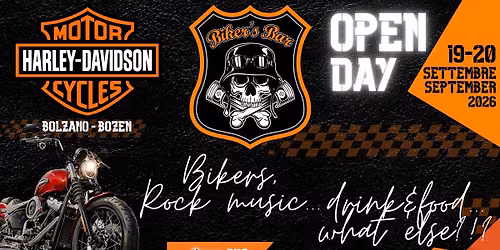 OPEN DAY 2026 @BikersBar BOLZANO/BOZEN >>> Sabato/Samstag Domenica/Sonntag 19/20 Settembre/September