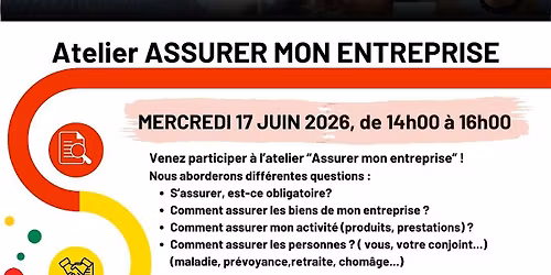 Atelier Assurer mon entreprise 17.06.26