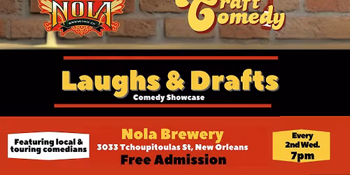 Craft Comedy & NOLA Brewing present Laughs & Drafts
